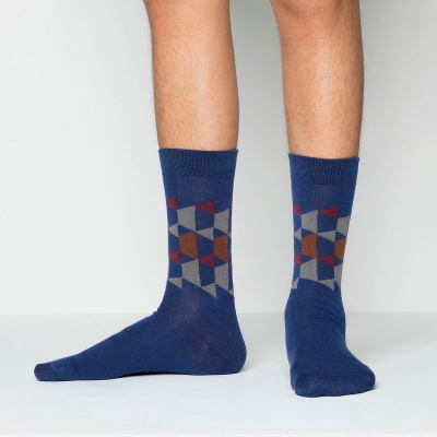 Picture of Premium Long Socks For Men  (Navy Blue)
