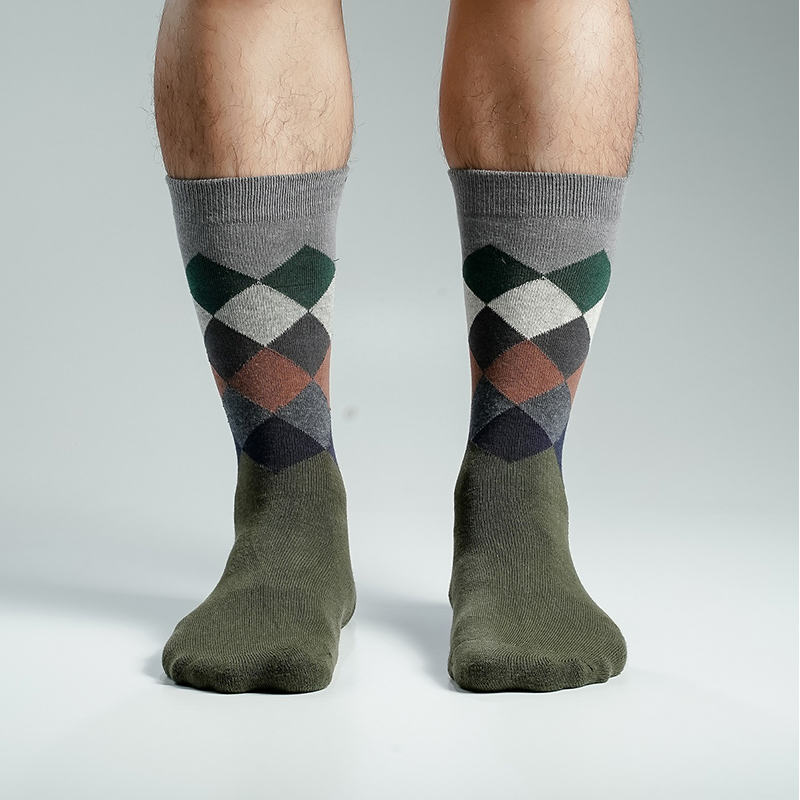 Picture of Swan Premium Long Socks For Men  (Olive)