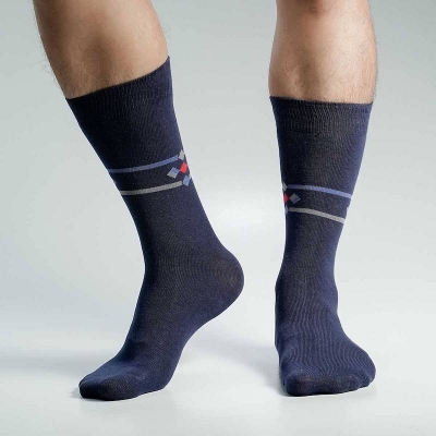 Picture of Swan Long Socks For Men  (Navy Blue)