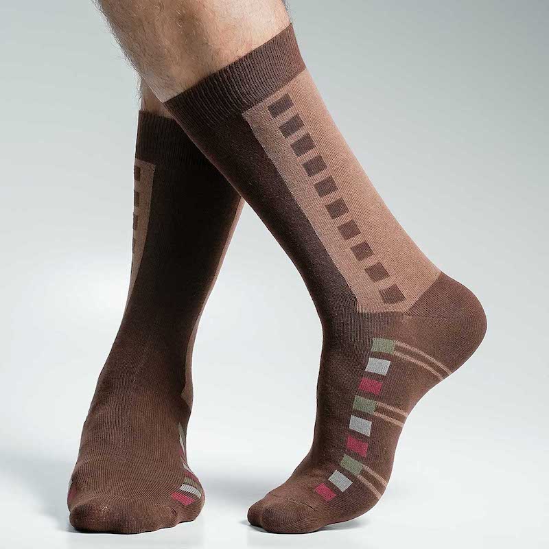 Picture of Swan Long Socks For Men  (Chocolate)