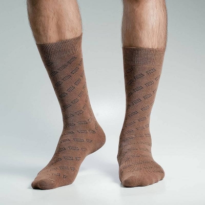 Picture of Super Dog Long Socks For Men  (Brown)