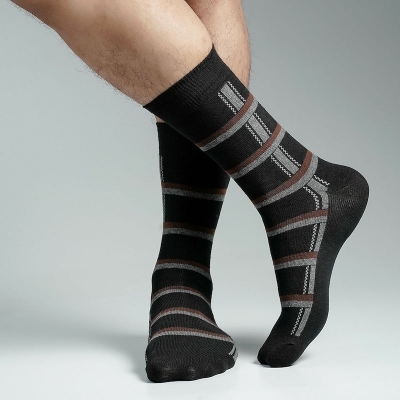 Picture of Pridezone Long Socks For Men  (Black)