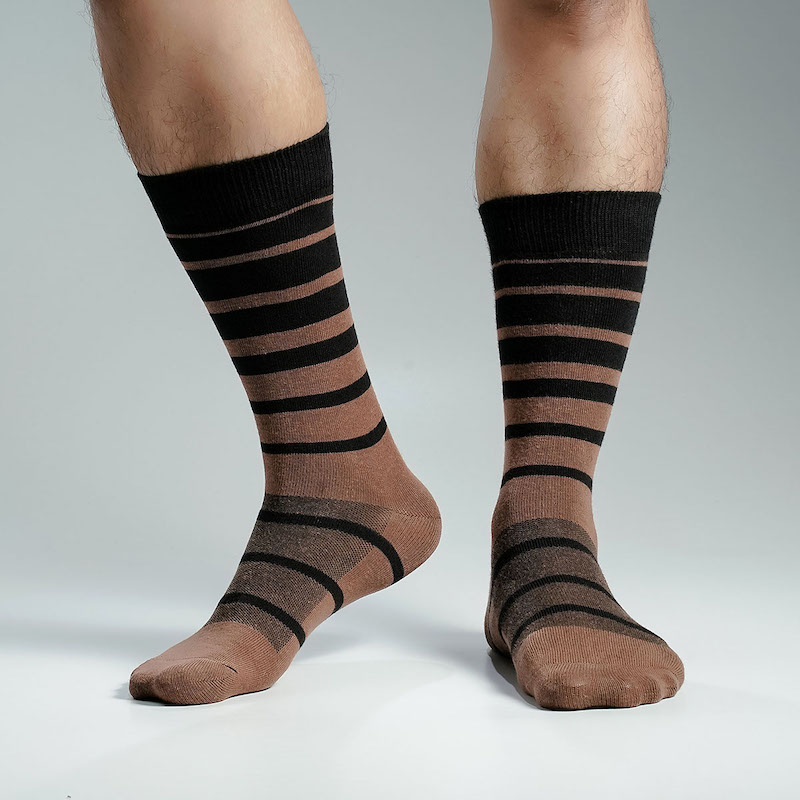 Picture of Pridezone Long Socks For Men  (Brown)