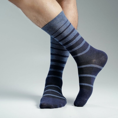 Picture of Pridezone Long Socks For Men  (Navy Blue)