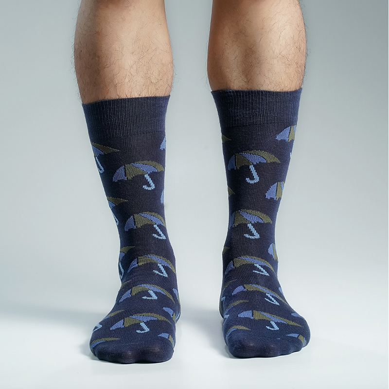 Picture of Premium Long Socks For Men  (Navy Blue)