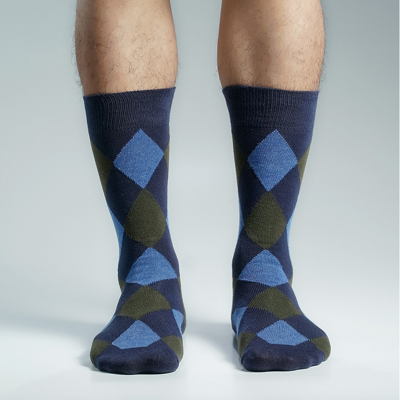 Picture of Premium Long Socks For Men  (Navy Blue)