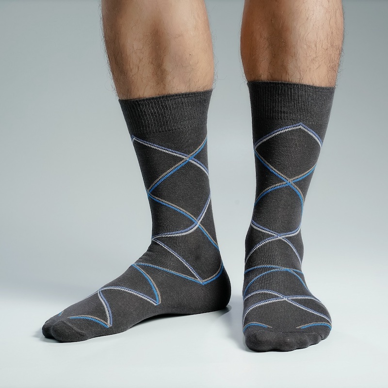 Picture of Premium Long Socks For Men  (Charcoal)