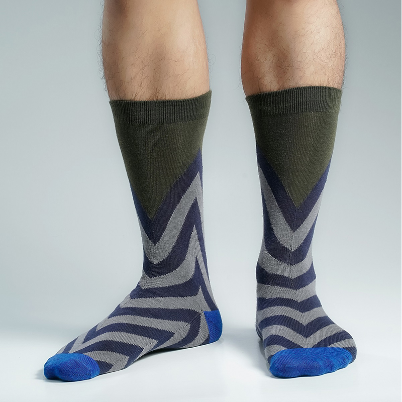 Picture of Premium Long Socks For Men  (Navy Blue)