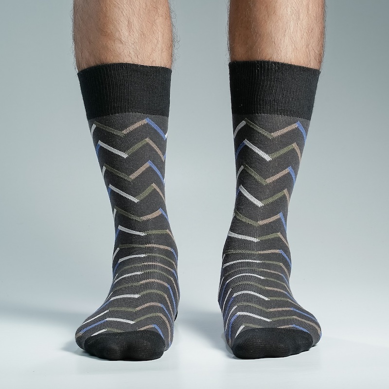 Picture of Premium Long Socks For Men  (Charcoal)