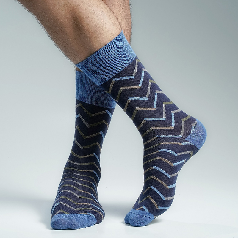 Picture of Premium Long Socks For Men  (Navy Blue)