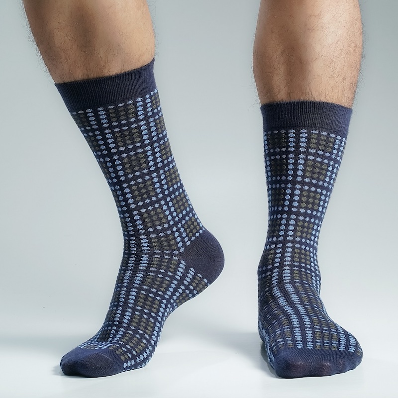 Picture of Premium Long Socks For Men  (Navy Blue)