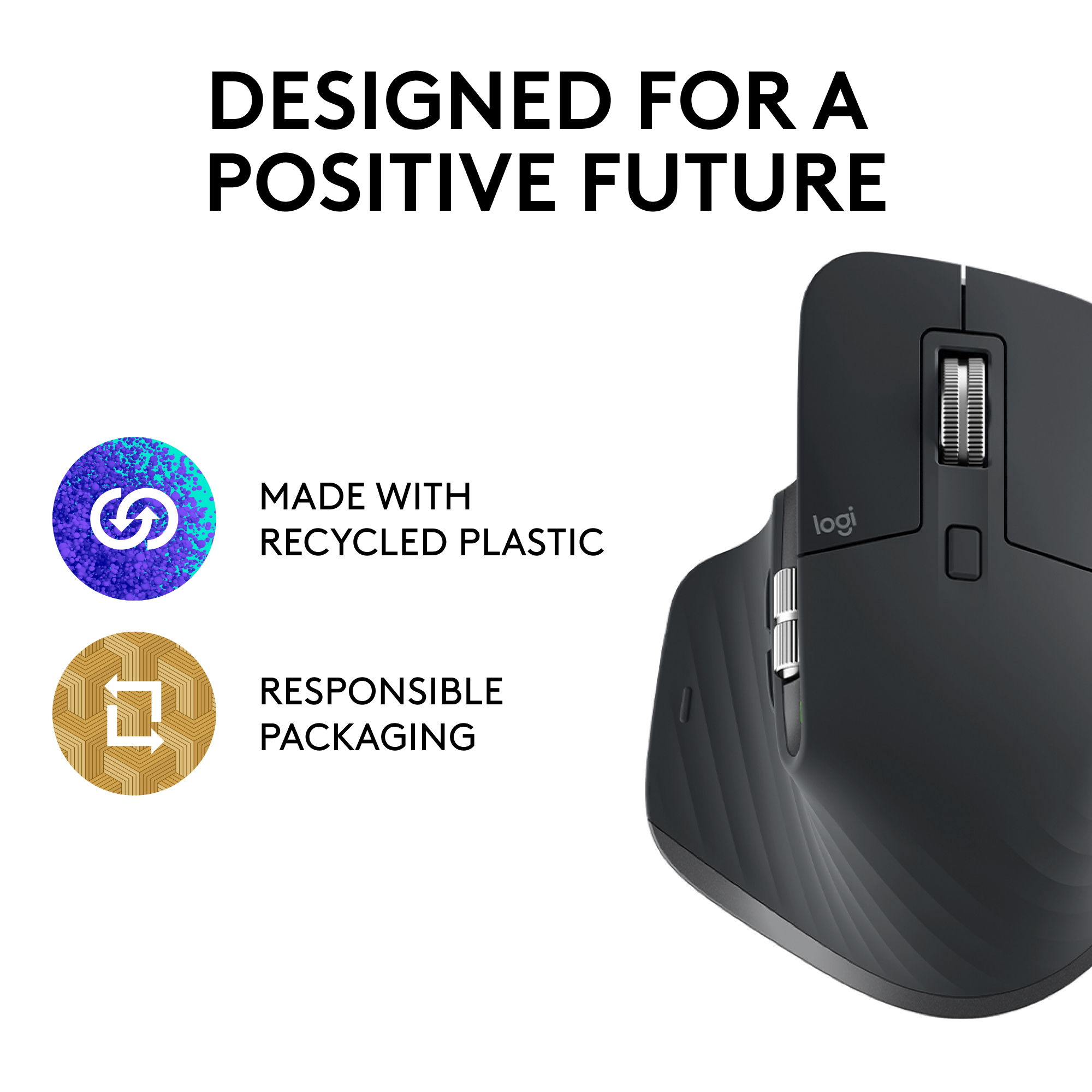 Picture of Logitech MX Master 3S with Free Adobe Subscription - Wireless Performance Mouse with Ultra-Fast Scrolling, Ergo, 8K DPI, Track on Glass, Quiet Clicks, USB-C, Bluetooth -Graphite