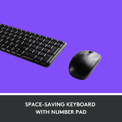 Picture of Logitech MK220 Compact Wireless Keyboard and Mouse Combo for Windows, 2.4 GHz Wireless with Unifying USB-Receiver, 24 Month Battery, Compatible with PC, Laptop - Bangla Layout