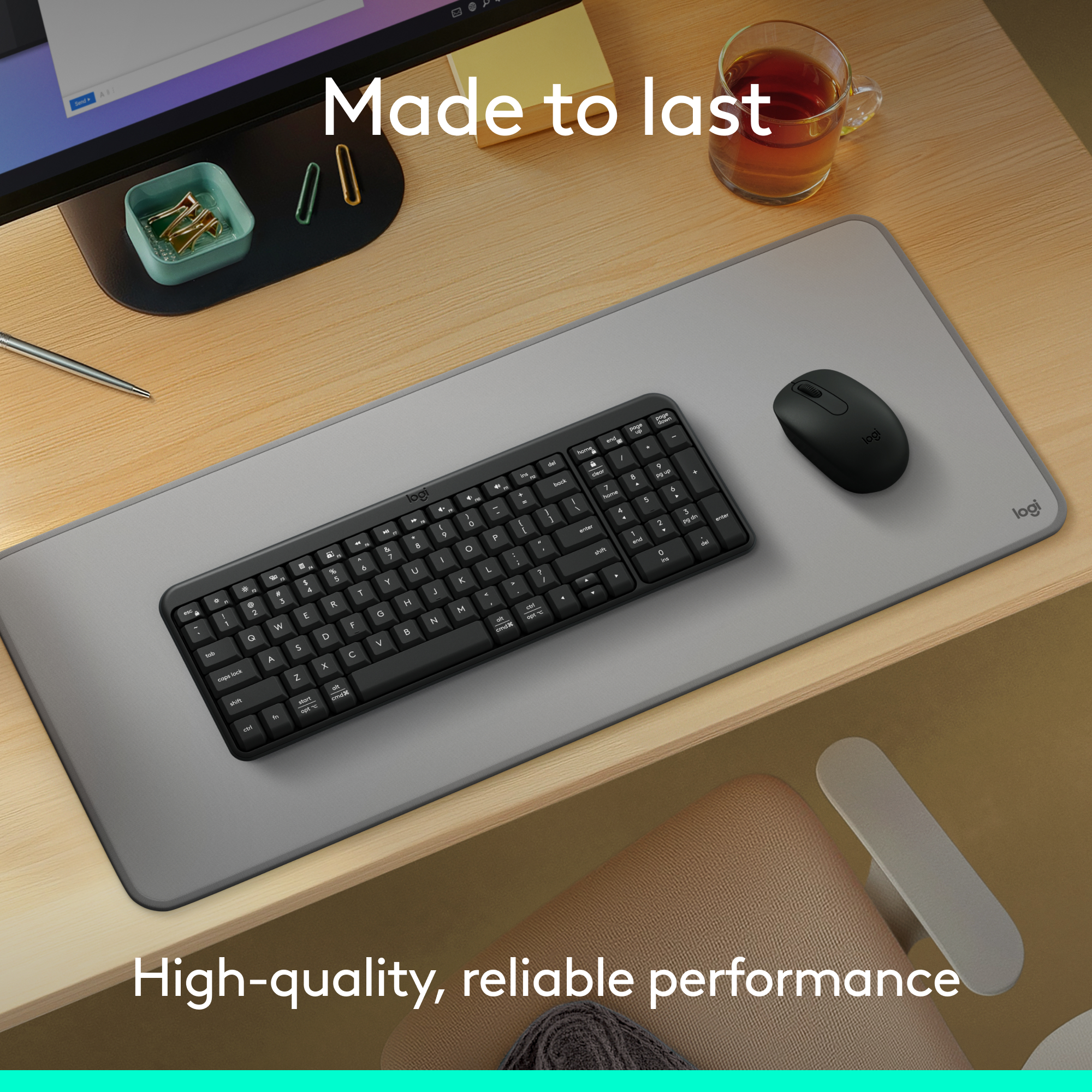 Picture of Logitech MK250 Bluetooth Wireless Mouse and Keyboard Combo: Fast & Easy Connectivity, Compact Wireless Keyboard, Ambidextrous Mouse, Durable Build - Windows/MacOS