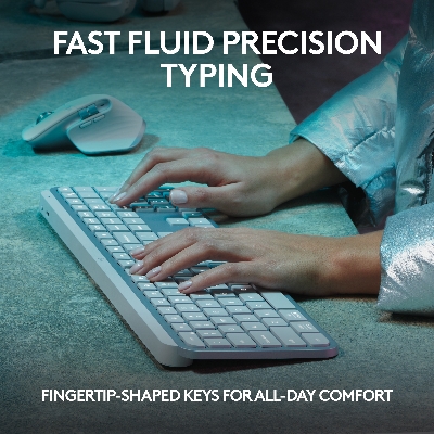 Picture of Logitech MX Keys S Wireless Keyboard, Low Profile, Fluid Precise Quiet Typing, Programmable Keys, Backlighting, Bluetooth, USB C Rechargeable, for Windows PC, Linux, Chrome, Mac