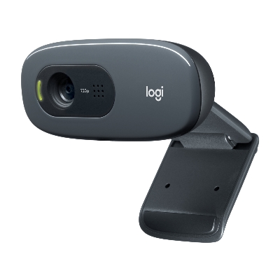 Picture of Logitech C270 HD Webcam, HD 720p/30fps, Widescreen HD Video Calling, HD Light Correction, Noise-Reducing MicPC/Mac/Laptop/Macbook/Tablet - Black