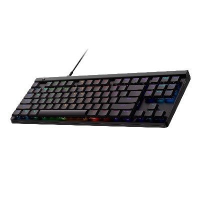 Picture of Logitech G515 TKL Wired Low Profile Gaming Keyboard, Fully Customisable RGB, Double-Shot PBT Keycaps, Tactile/Brown Switches - Black