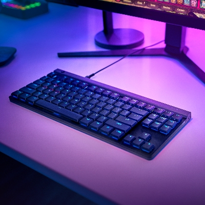 Picture of Logitech G515 TKL Wired Low Profile Gaming Keyboard, Fully Customisable RGB, Double-Shot PBT Keycaps, Tactile/Brown Switches - Black