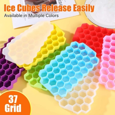 Picture of Ice Mold (Tray -37) Ice Tray, Ice Cube Mold Maker, Ice Box For Freezing