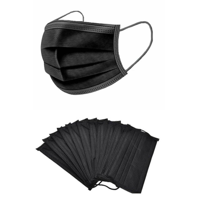Picture of Surgical Black Face Mask 50 PCS 1Box -Black