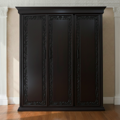 Picture of ALINA Premium Deco Paint Lacquer Polish 3 Door Almirah, Rich Home Wardrobe for Bedroom, Multiple Shelves to Organise your Clothes, Hanging Rod, Lockable Door & Drawer Almirah 72/48