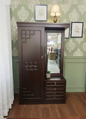 Picture of Rich Home Deco Paint Lacquer Polish Dressing Almirah, 1 Door Wardrobe, 1 Door Mirror Vanity Dressing Table, Almirah Dressing for Bedroom Clothes & Makeup Accessories Storage Organizer Shelves 72/30