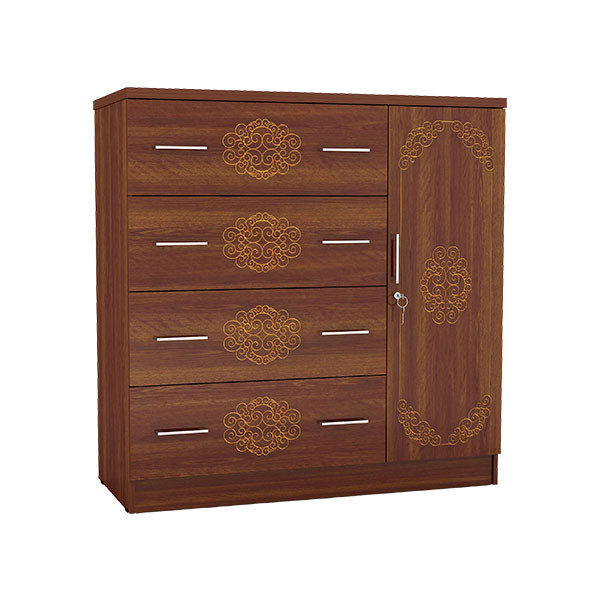 Picture of Modern CNC Design Cupboard Clothes Storage Organizer 4 Door/ 3 Door/ 2 Door/ 1 Door Almirah, Cupboard Closet, Hanging Space with Cloths Storage Shelves & 1 Inner Drawer with Security Lock Almari, Suitable for your Living Room  Home Decor Furniture,