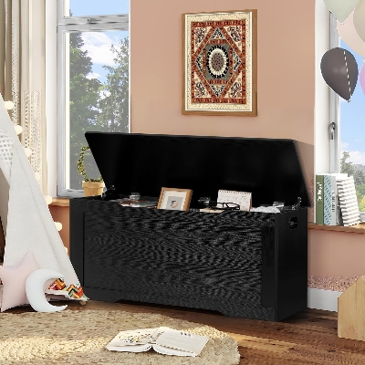 Picture of Foldable Storage Chest with Lid, Elegant Modern Style, Space-Saving Organizer for Living Room Bedroom Entryway, 20/40