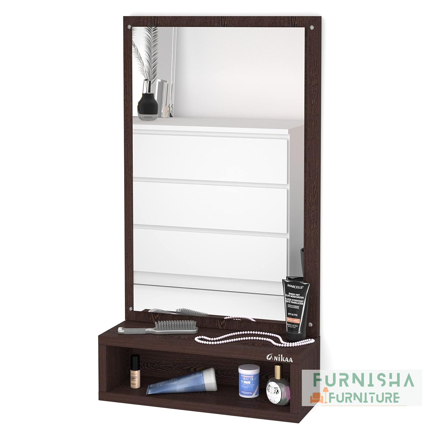 Picture of Furnisha Home Furniture  Wall Mirrors / Wall Hanging Dressing Mirrors with Shelf /Decorative Wall Mirror for Bedroom Living Room/Wall Mirror/Dressing Mirror With Shelf / Wall Mounted Mirror/ Decorative Mirror 28/16