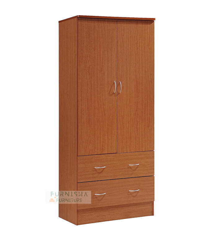 Picture of Modern 2 Door Almirah With  Cloth 2 Storage Drawer & Hanger Storage Cabinet and Cloth storage Shelf for your Sweet Home or Office Use 72x24"