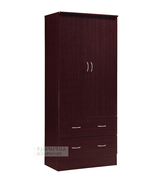 Picture of Modern 2 Door Almirah With  Cloth 2 Storage Drawer & Hanger Storage Cabinet and Cloth storage Shelf for your Sweet Home or Office Use 72x24"