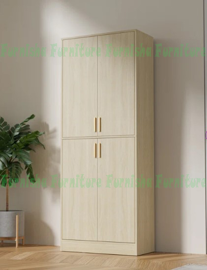 Picture of Tangkula 72 Inches Tall Storage Cabinet Almirah with 4 Door, Freestanding Pantry Cabinet with Shelf & Anti-tilt Design, Modern Utility Storage Organizer for Living Room 72/24''