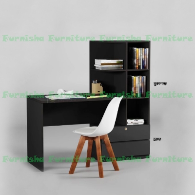Picture of Modern Reading Table with Locker Drawer /Study Desk with Bookshelf /Home Office Desk / Computer Desk /Study Table /Laptop Table With Locker Drawer - Modern Home Furniture 50/45''
