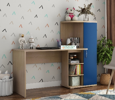 Picture of Mallium Engineered Wood Study & Computer Table, Home Office Work Desk with Locker Cabinet 3 Shelf Storage for Book & File Reading Table 50/42''