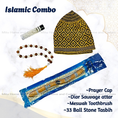 Picture of Ramadan Islamic Combo Set Tupi 33 ball stone tosbih Attar Meswak Dior souvage 