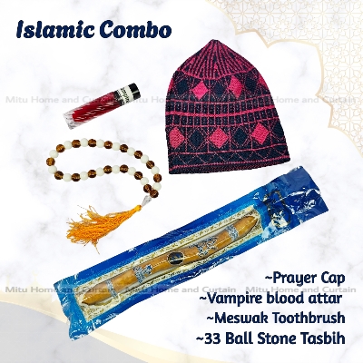 Picture of Ramadan Islamic Combo Set Tupi 33 ball stone tosbih Attar Meswak Vampire Blood 