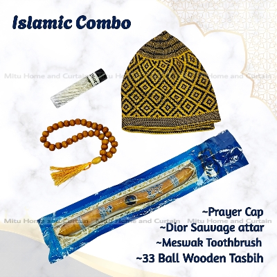Picture of Ramadan Islamic Combo Set Tupi 33 ball Wodden tosbih Attar Meswak Dior souvage 
