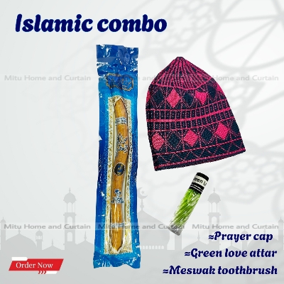 Picture of Ramadan Islamic Combo Set Tupi Attar Meswak Green Love