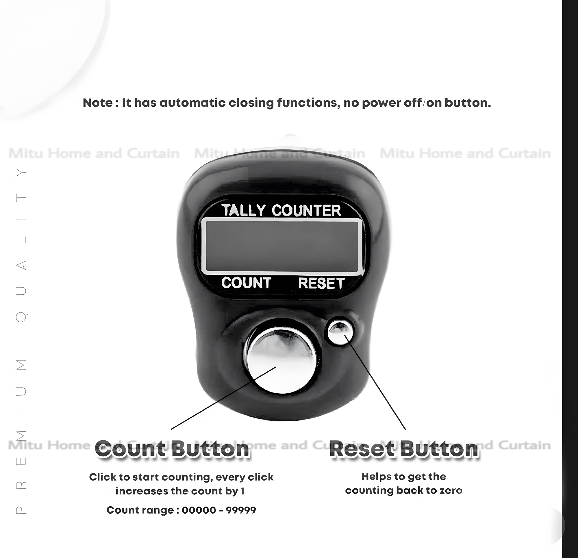 Picture of Digital Electronic LCD Tasbih Finger Tally Counter Islamic Zikir 1pcs  Blue Red Pink Green Yellow