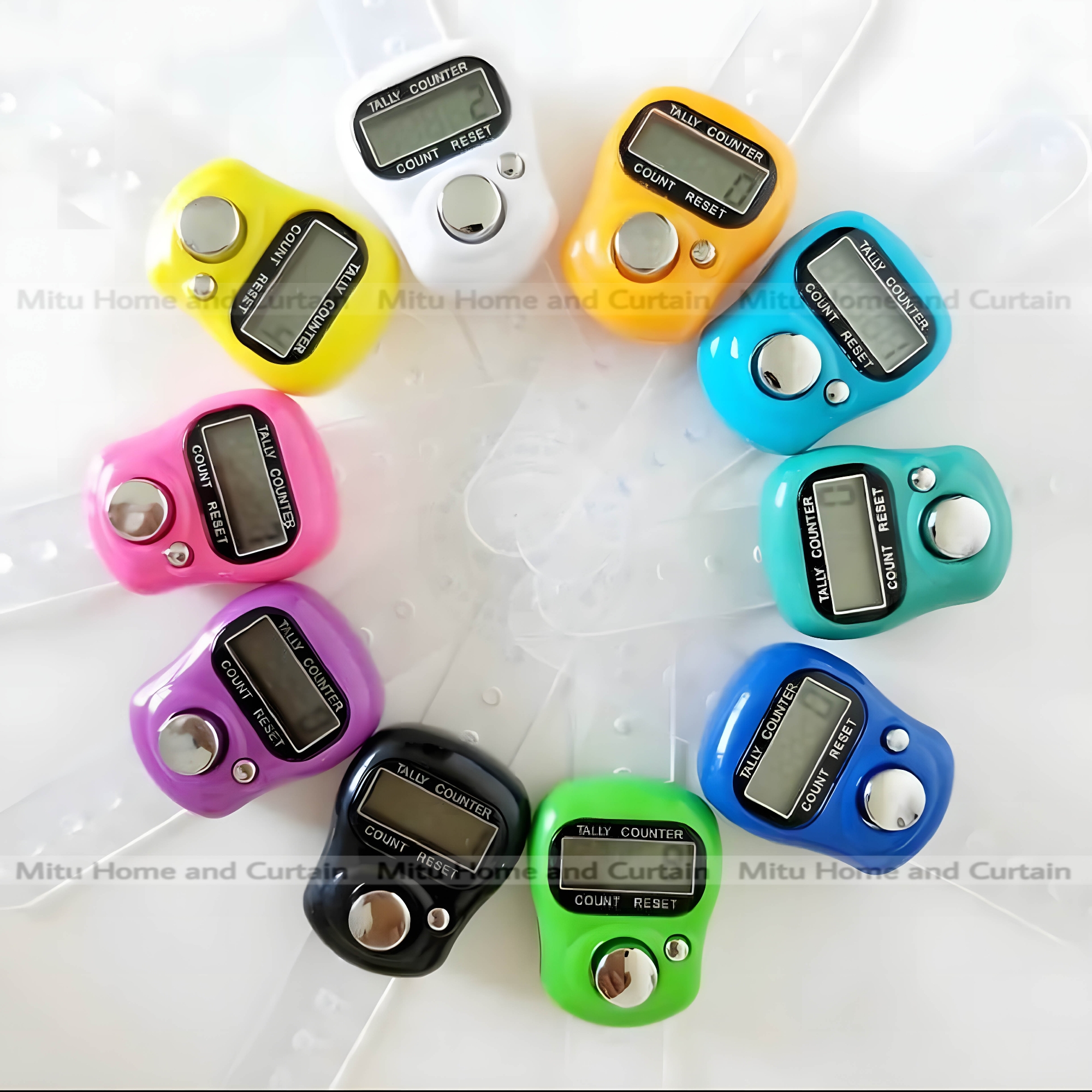 Picture of Digital Electronic LCD Tasbih Finger Tally Counter Islamic Zikir 1pcs  Blue Red Pink Green Yellow