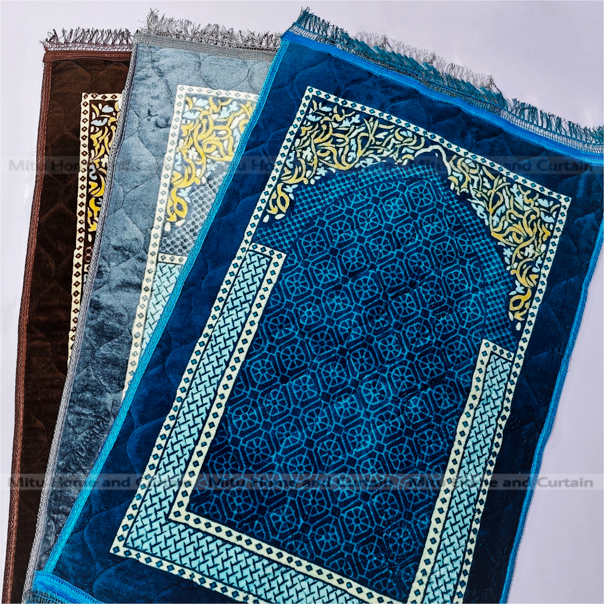 Picture of Jaynamaz Prayer mat China jaynamaz Primium quality soft jaynamaz 31inch*48 inch Brawn, Royel blue , Royel ash