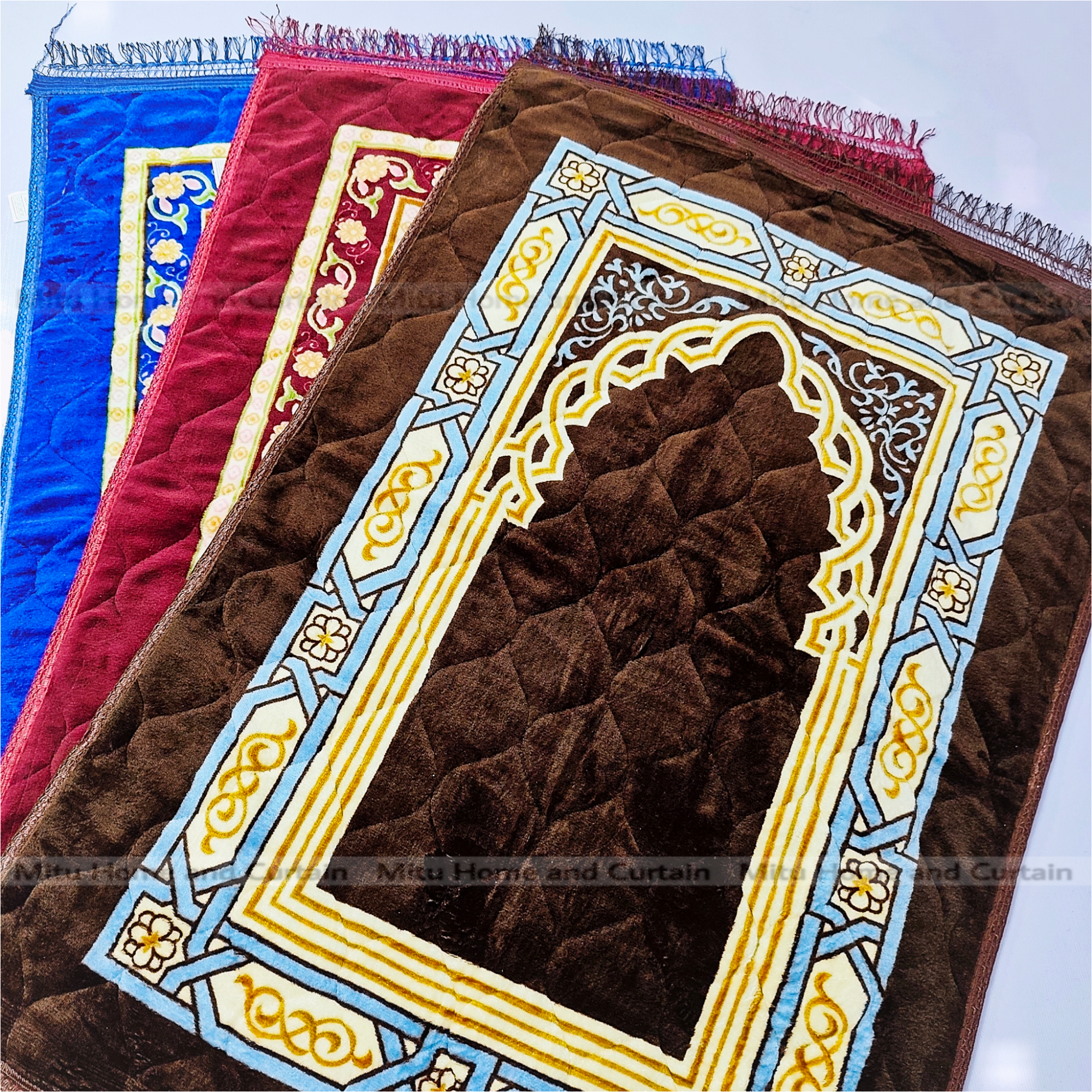 Picture of Jaynamaz Prayer mat China jaynamaz Primium quality soft jaynamaz 31inch*48 inch Brawn, Royel blue , Royel ash