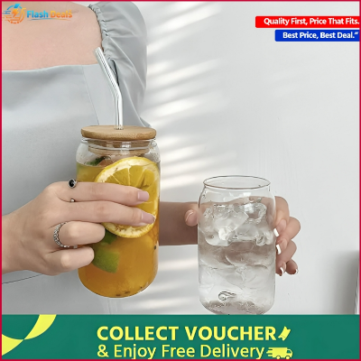 Picture of New 540ml Glass cup new high borosilicate coffee cup glass water cup cold drink cola beverage cup milk tea milk single layer cup (White)