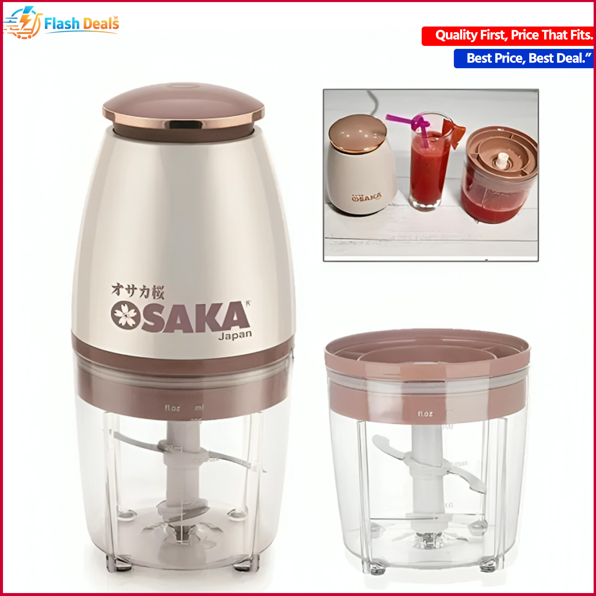 Picture of OSAKA Multi-Purpose Blender Japan Meat Grinder - Bottom Grinder - Super Fast Fruit, Blender 750ml Grinder