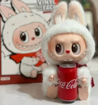 Picture of Baby Sleeping Toy PP Cotton Labubu Vinyl Pendant Doll Vinyl Face Collection Labubu Cola Plush Pendant Comfortable Fluffy Labubu 3.0 Stuffed Toy Home Decor (Multicolor)