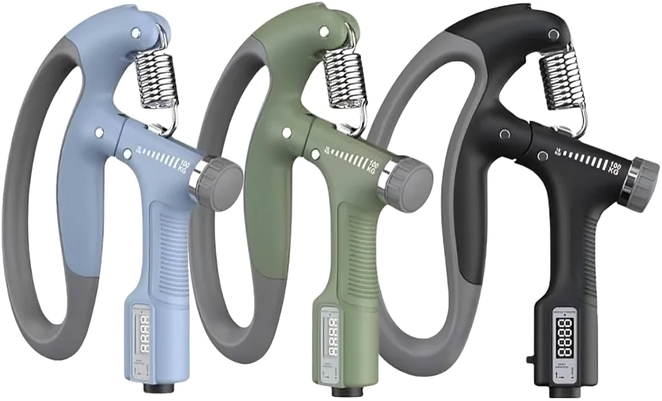 Picture of 10-100kg Counting Grip Strengthener Hand Grip for Muscle Building Adjustable Hand Grip Trainers Forearm Grip Resistance Trainer Grip Exerciser with Counter (Multicolor)