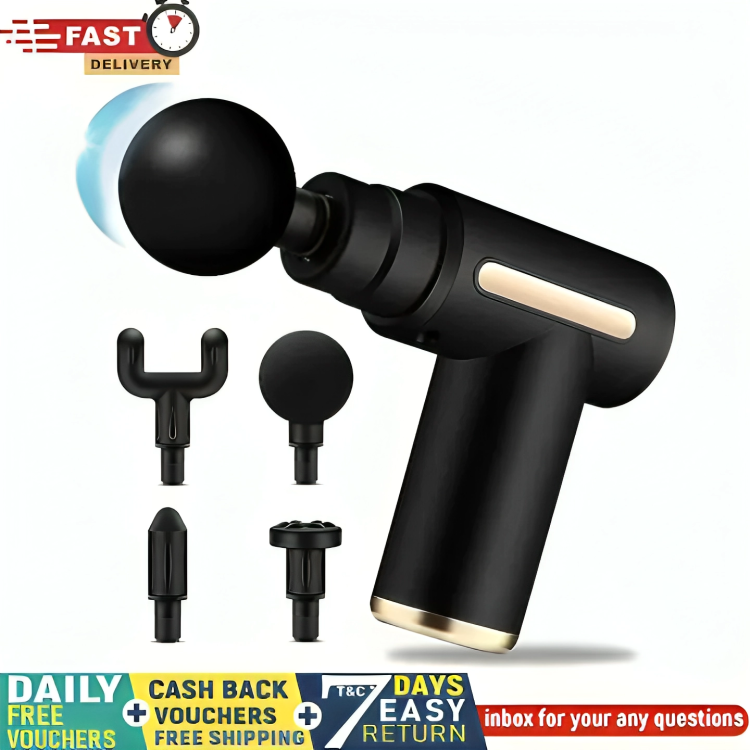 Picture of Premium Quality Mini Electric Massage Gun Portable Deep Tissue Massage Gun - Pain Relief USB Rechargeable Body Massager Message Gun (Multicolor)
