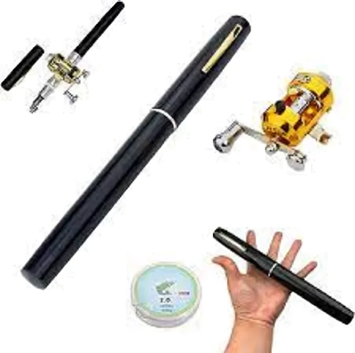Picture of Mini Portable Pocket Fish Pen - Featuring An Aluminum Alloy Fishing Rod And Reel Combo For Compact Fishing Experiences (Multicolor)