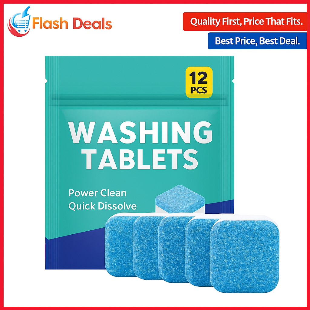 Picture of 12pcs Washing Machine Cleaner Washer Cleaning Detergent Effervescent Tablet Cleaner (Green)