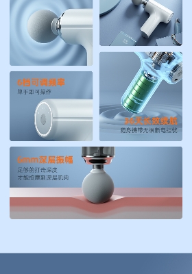 Picture of NEW Fascia Gun Cross-Border Mini Electric Muscle Massager to Relax Cervical Spine Professional-Grade Smart Home Portable Fascia Gun (Multicolor)